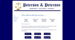 Desktop Screenshot of petersonandpetersonlawfirm.com